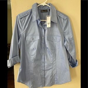 New York & Co Button Down 3 quarter length shirt